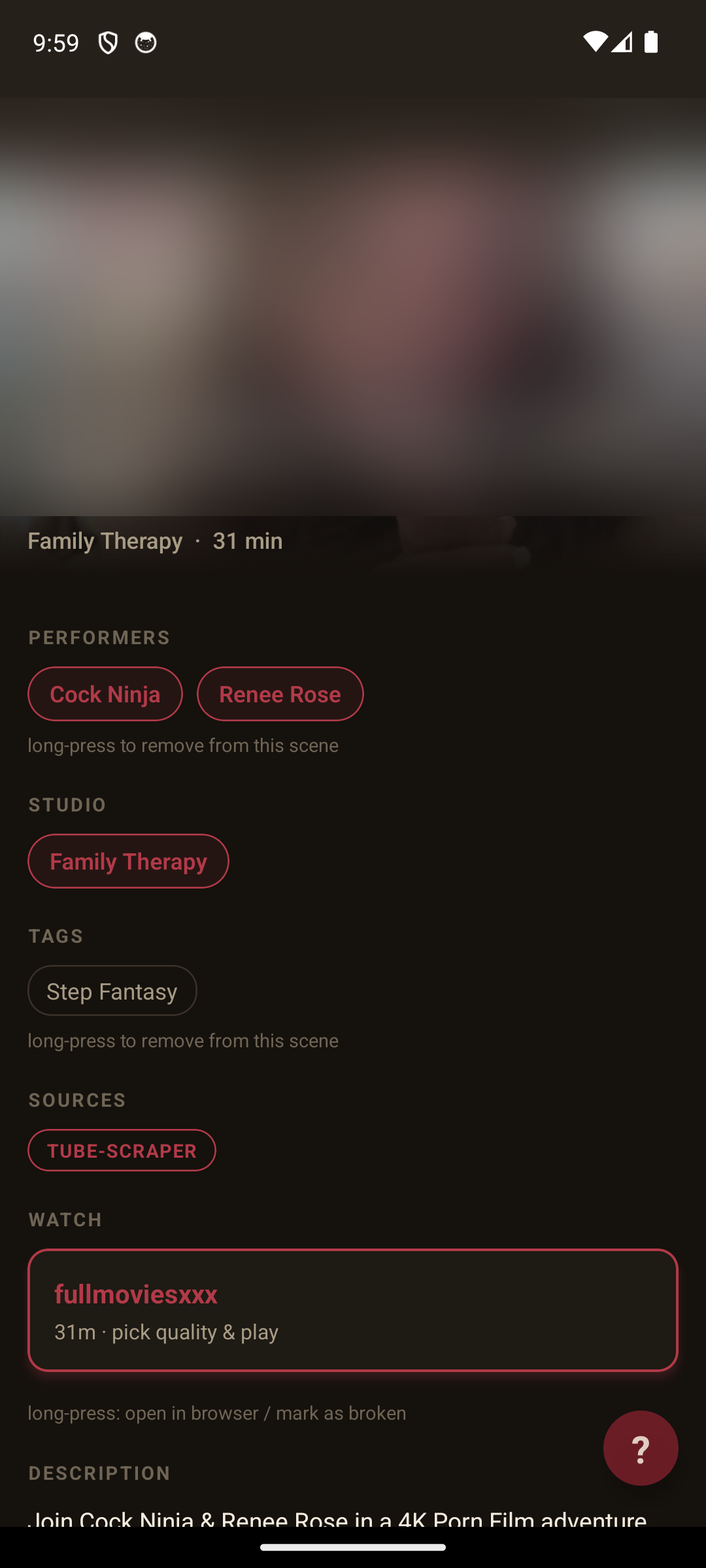 Scene screen